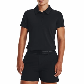 Under Armour Women's Playoff Golf Polo Shirt - Black Spring Collection