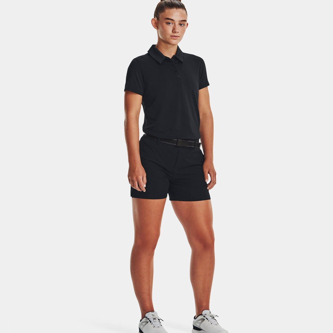 Under Armour Women's Playoff Golf Polo Shirt - Black FadeResistant Dye Stretchable Fabric