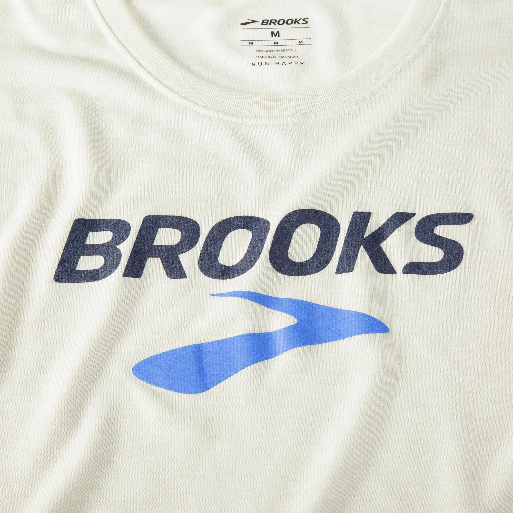 Brooks Distance Graphic Short Sleeve Mens Running Top - Yellow Anti Perspiration Lining Comfy Style