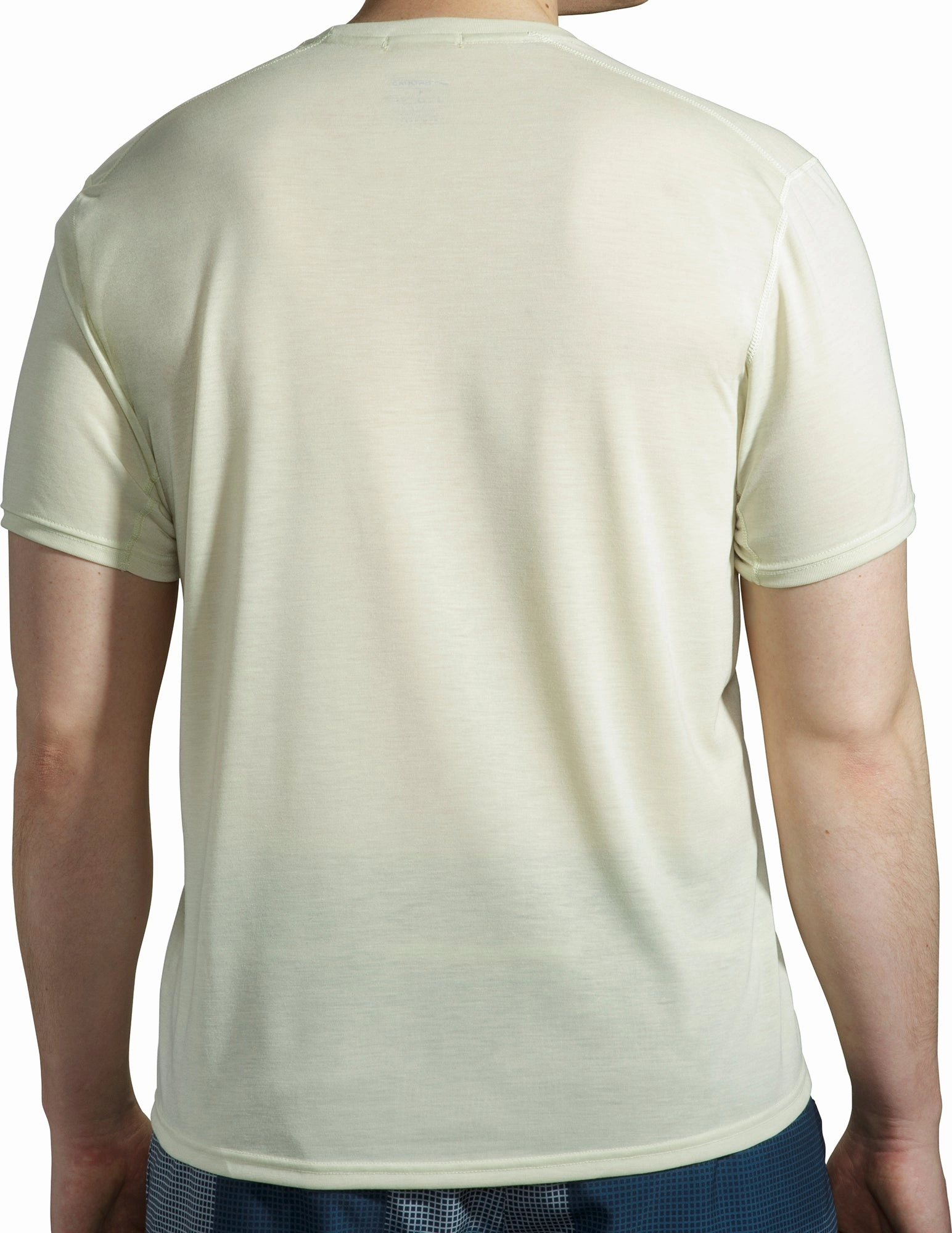 Weekend Style Seasonal Comfort Brooks Distance Graphic Short Sleeve Mens Running Top - Yellow