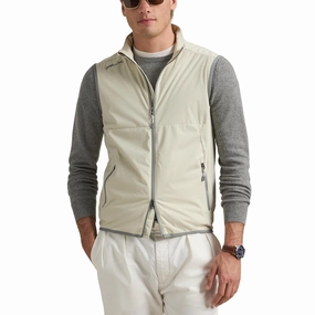 slice participation RLX Ralph Lauren Packable Interlock Golf Vest - Basic Sand