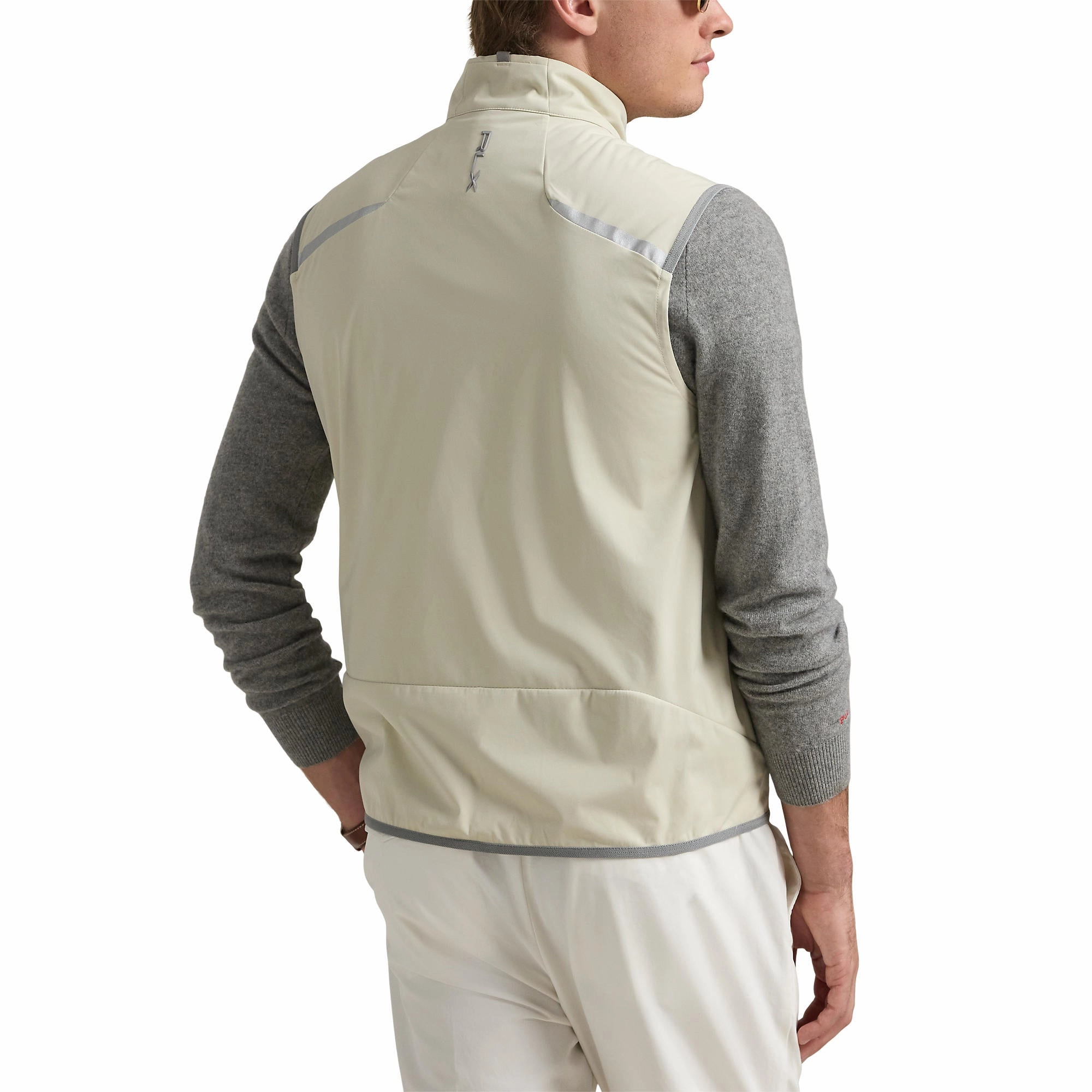 Water Resistant Fabric Ergonomic Design RLX Ralph Lauren Packable Interlock Golf Vest - Basic Sand