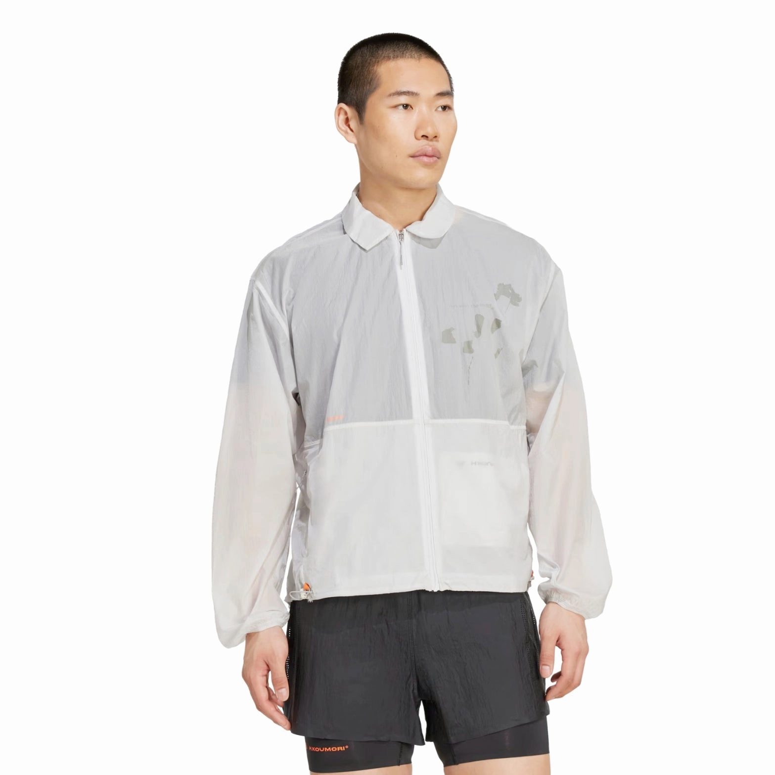 Men's Adi365 H.Koumori Running Coach Jacket Grey One DurableThreadwork