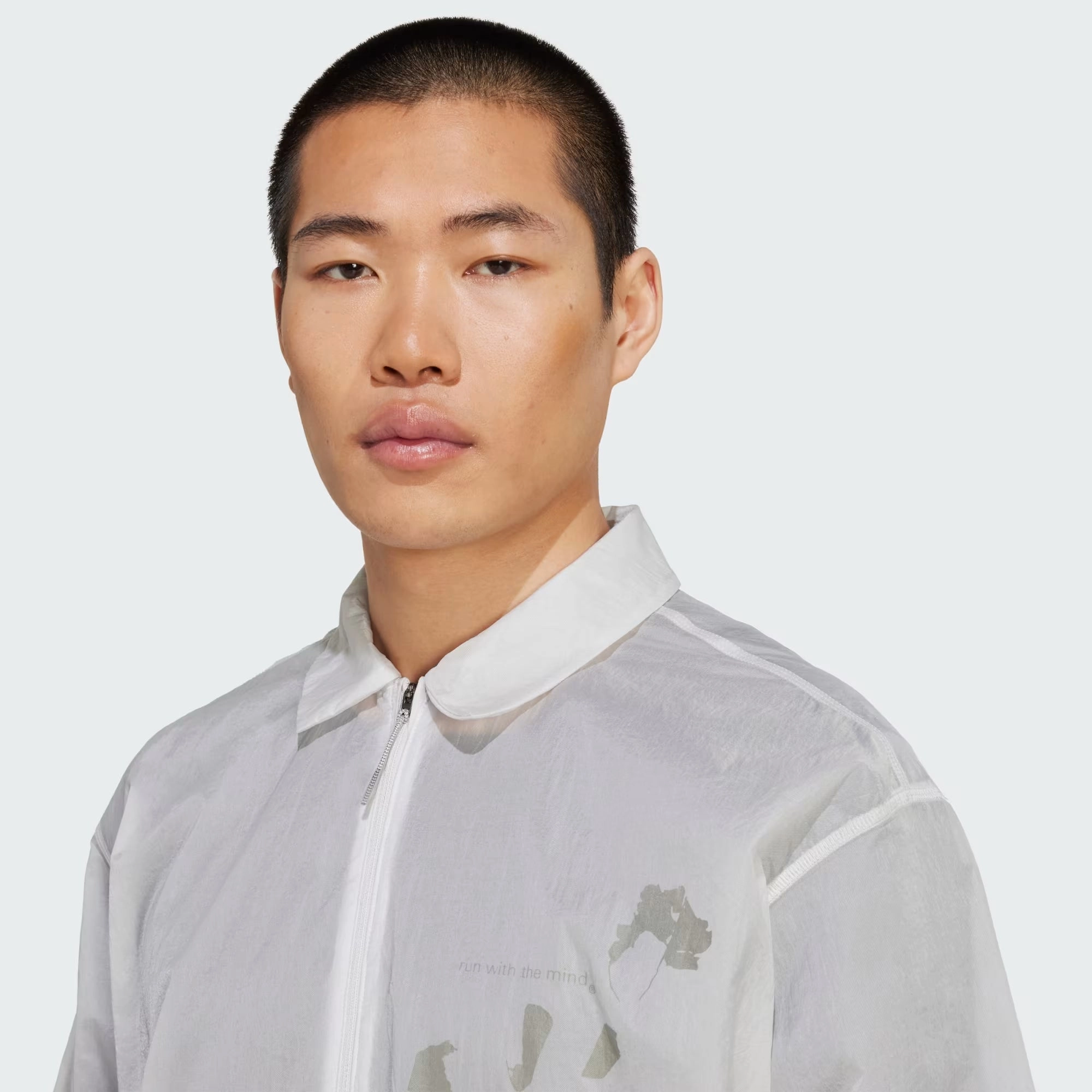 MinimalistDesign NonIrritating Men's Adi365 H.Koumori Running Coach Jacket Grey One