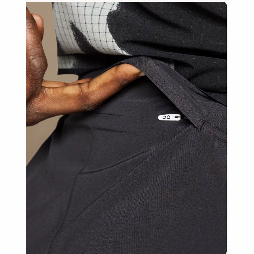 On Women's Pace Shorts Black SustainableProduction CompressionEnhanced Fit