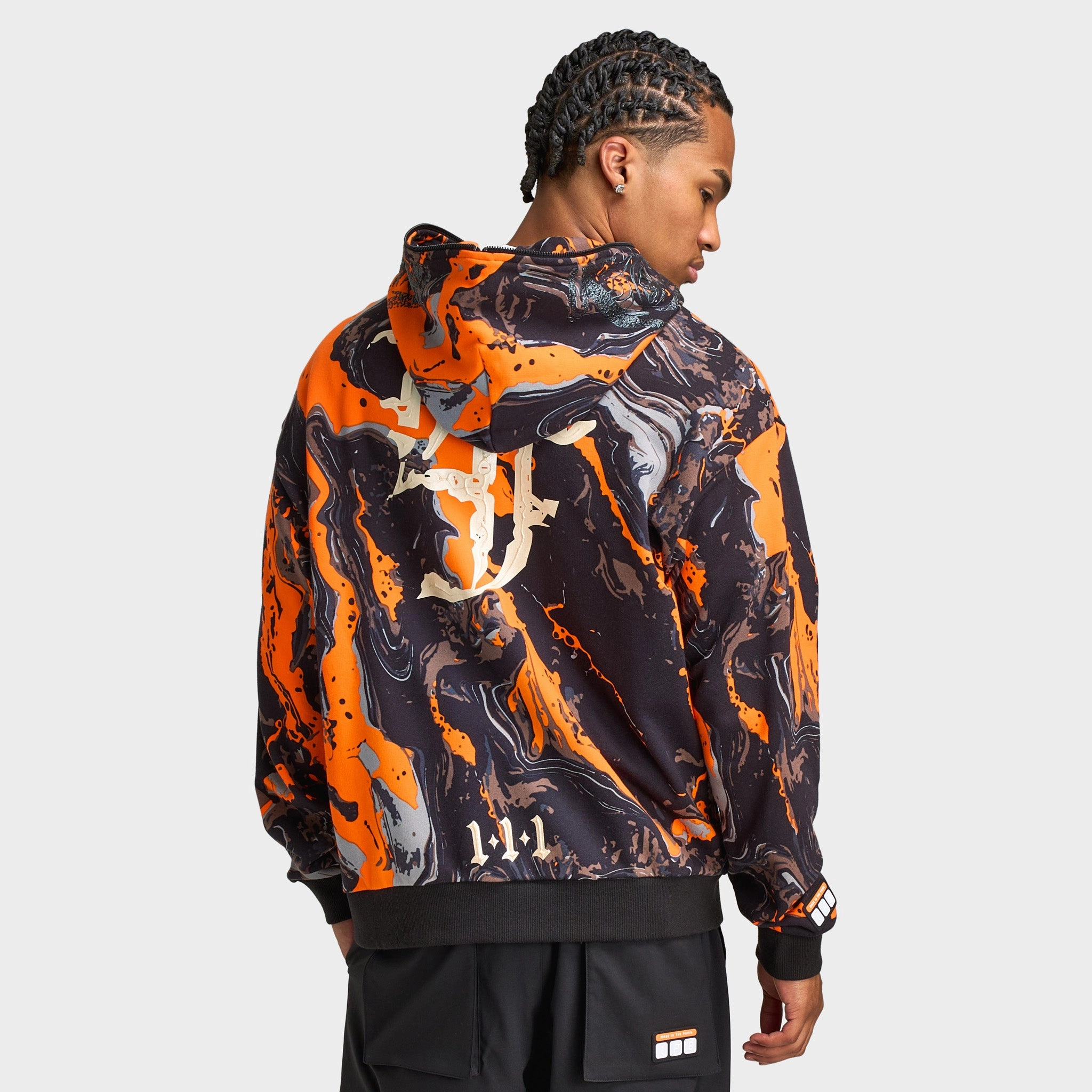 Puma LaFrance HEEM Era Full Zip Orange Glo / AOP Quilted Stitching TearResistant Reinforcements