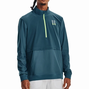 Under Armour Run Anywhere Half Zip Long Sleeve Mens Running Top - Blue Budget - friendly Front yard