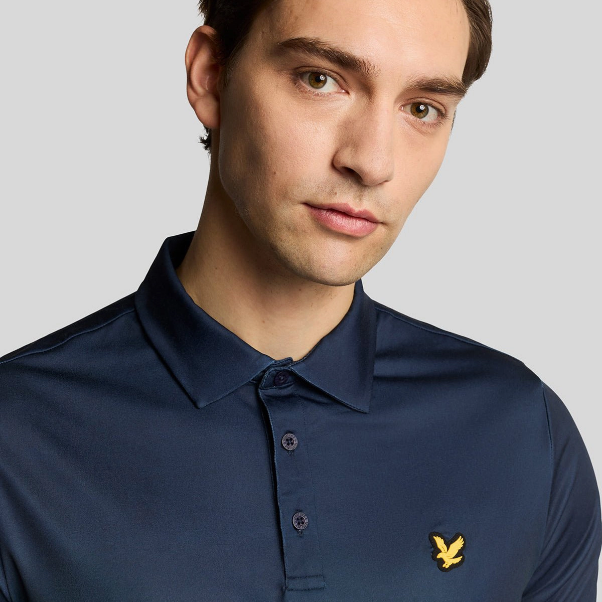 Stretch Comfort Lyle & Scott Gradient Golf Polo Shirt - Dark Navy
