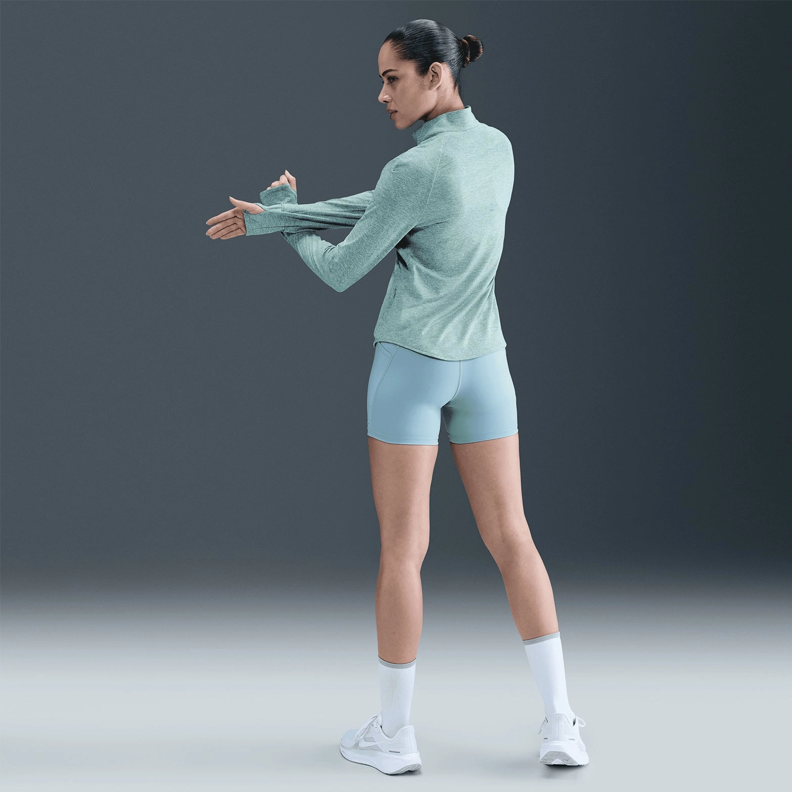 HighElasticity Fiber casual fun Women's Dri-FIT Swift 1/4 Zip Running Top Cannon / Heather