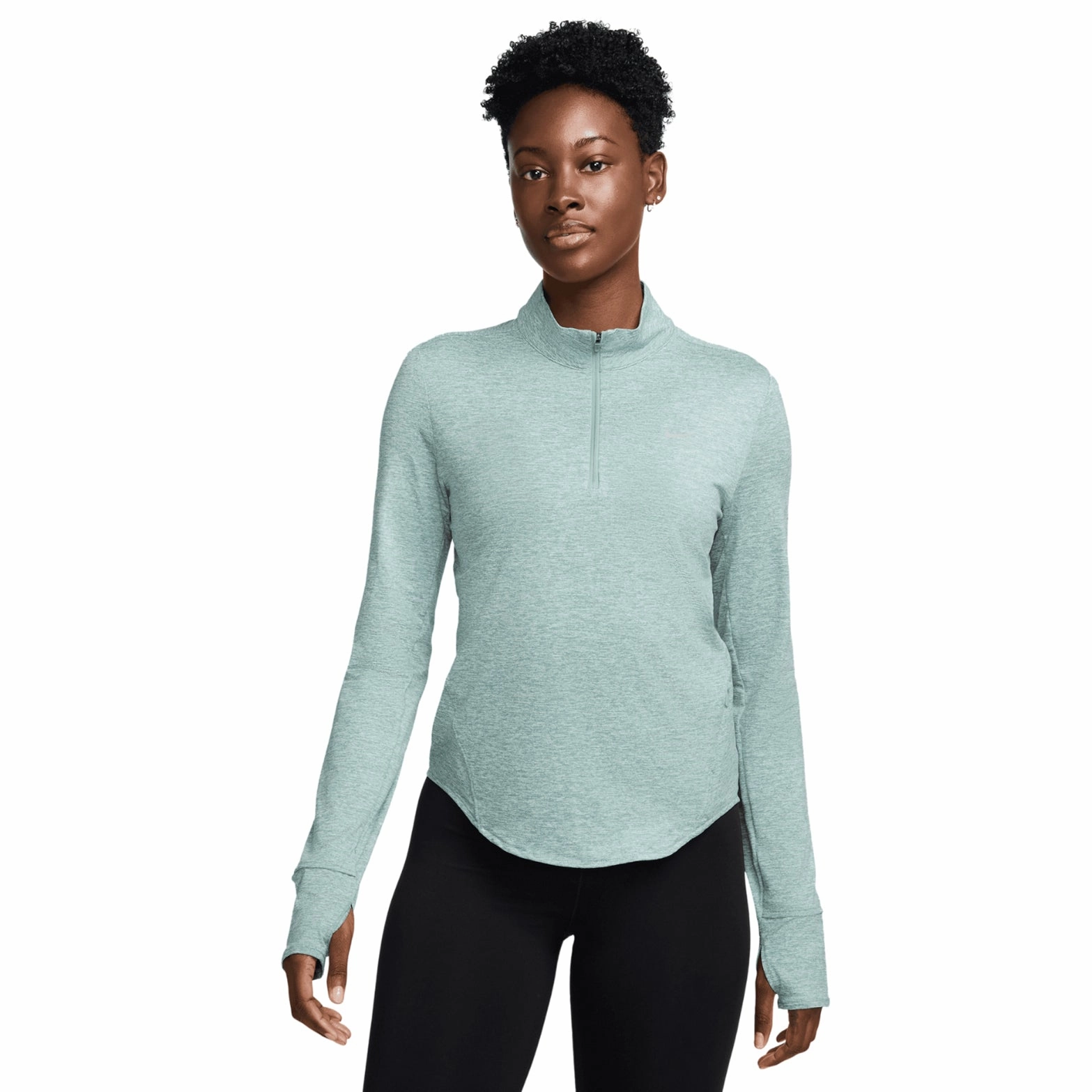 AntiOdor Fabric Elite Vibe Women's Dri-FIT Swift 1/4 Zip Running Top Cannon / Heather
