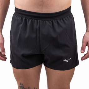 Mizuno Tech Light 3.5 Inch Mens Running Shorts - Black Functional Fit