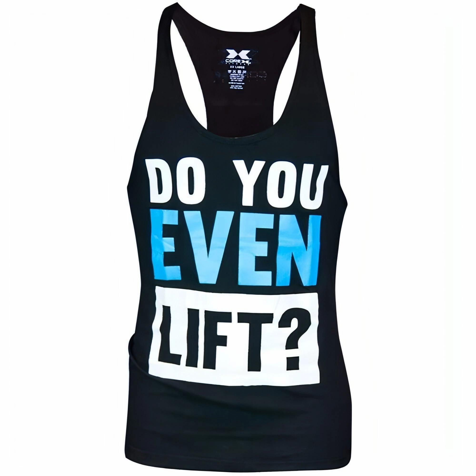 Flexible Waistband ComfortWaistband CoreX Fitness Do You Even Lift Stringer Mens Training Vest - Black