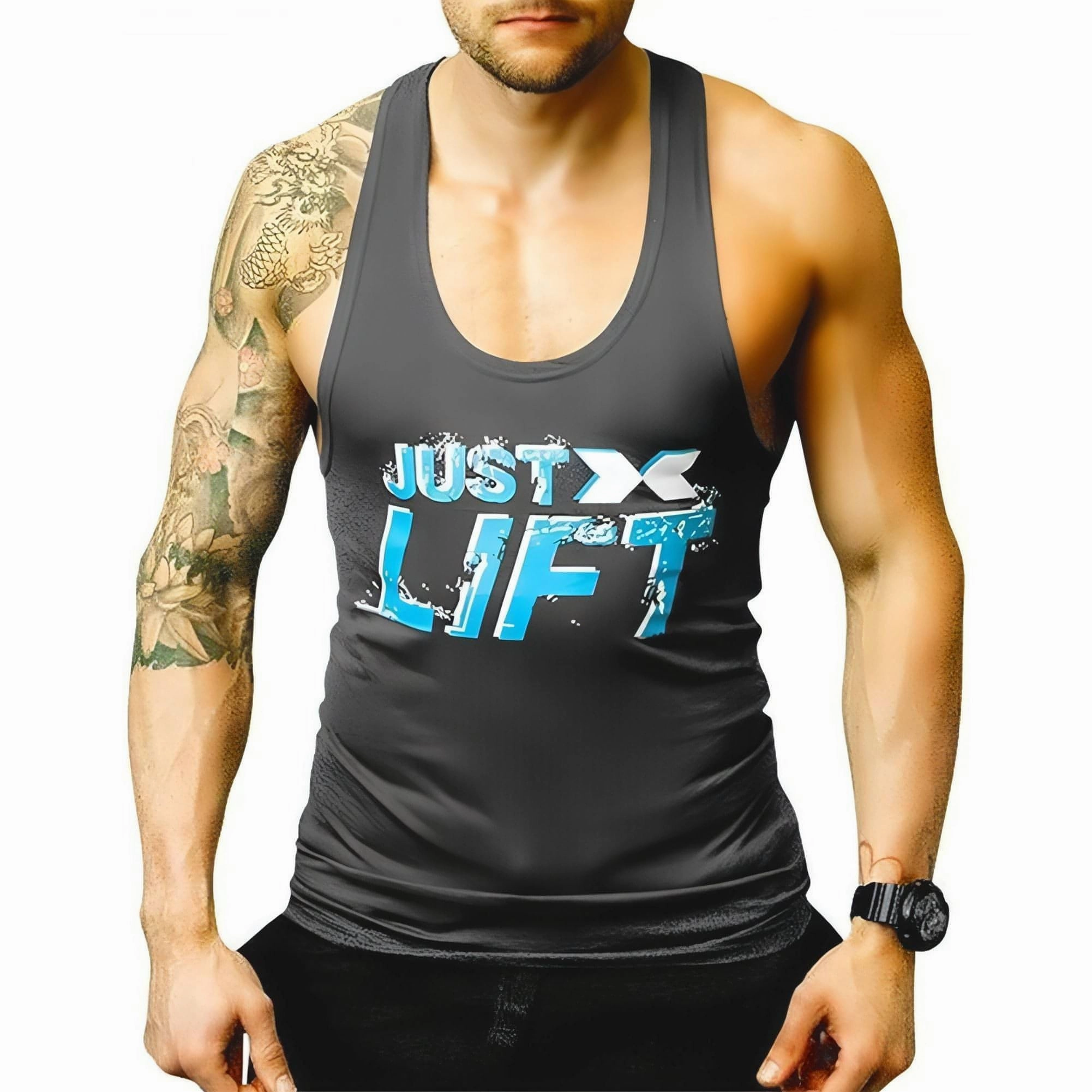 Green Soul CoreX Fitness Just Lift Stringer Mens Training Vest - Grey