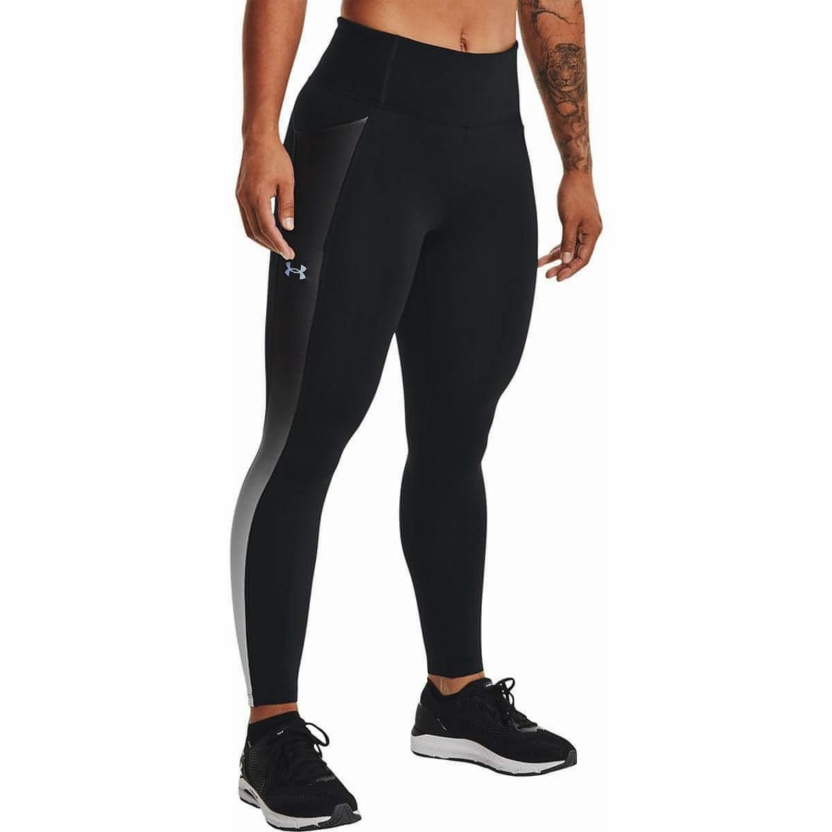 Under Armour SpeedPocket Womens Long Running Tights - Black ring venue clip