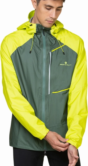 Ronhill Tech Fortify Mens Running Jacket - Green Protective Outerwear