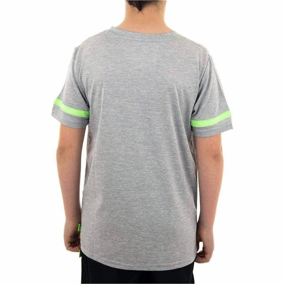 Daily Outfit Style Soft and breathable More Mile Marl Boys Short Sleeve Running Top - Grey