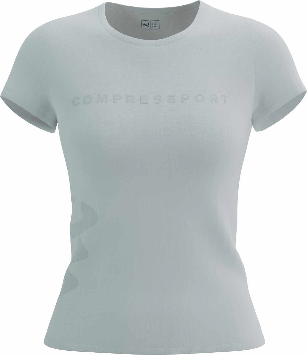 Compressport Logo Short Sleeve Womens Running Top - White Active Style Trend Fashion Fit