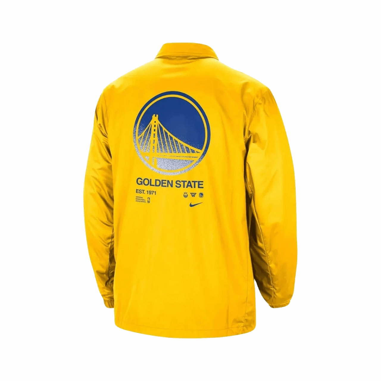 Neutral Tone Urban Fit Look Nike NBA Golden State Warriors Men's Coaches Jacket