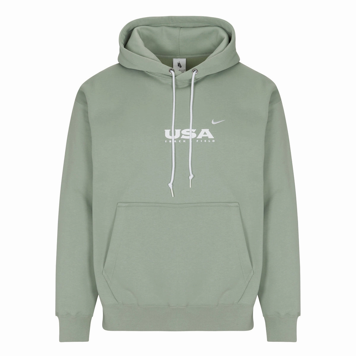 Nike USATF Men's Solo Swoosh Fleece Hoodie Stowable Hood