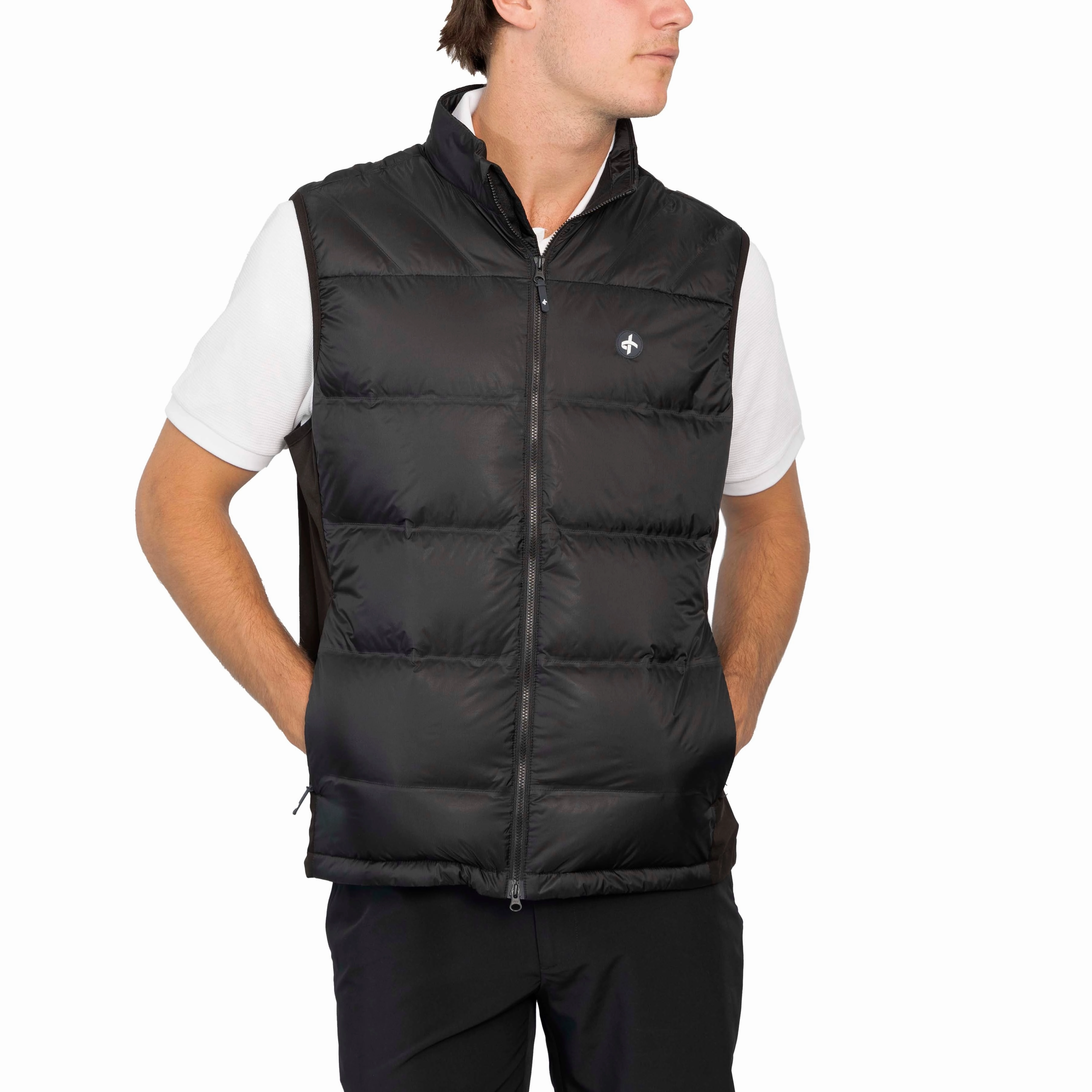 Breathable Ultra Durable Construction Cross Pro Hybrid Golf Vest - Black