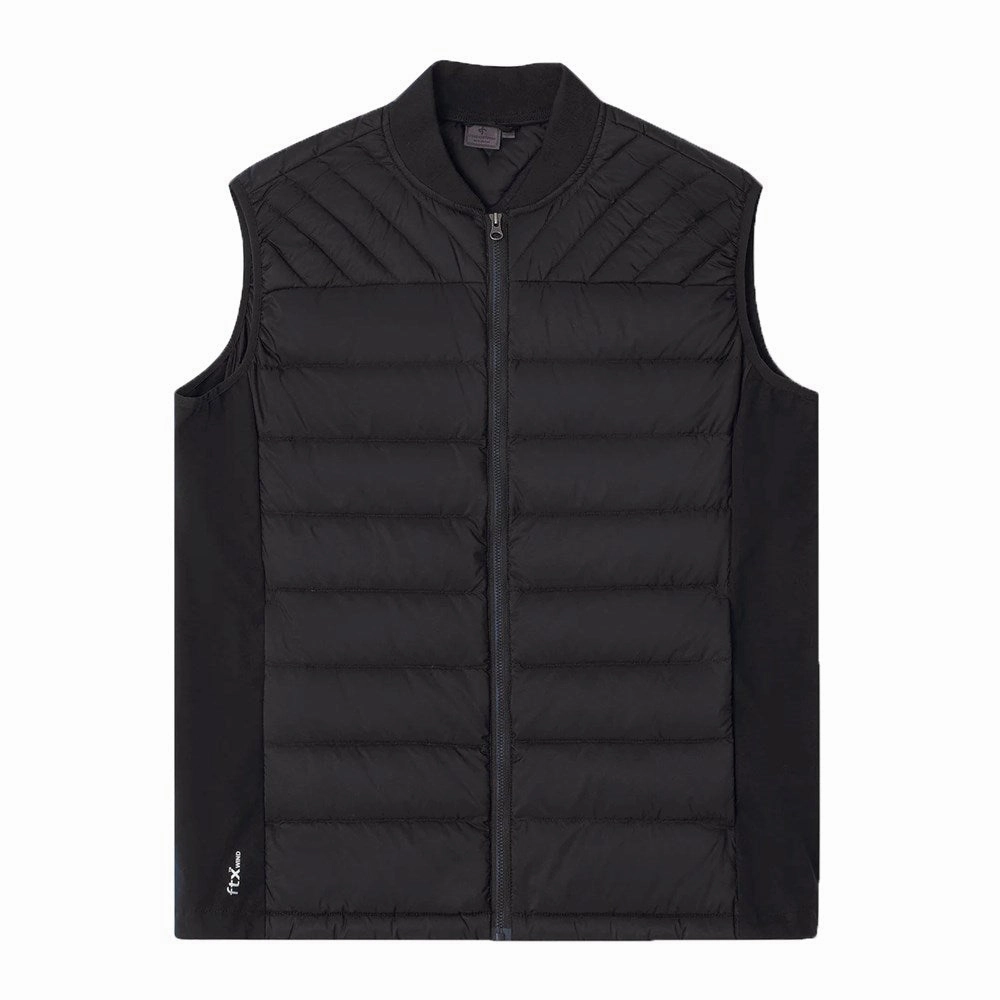 Cross Pro Hybrid Golf Vest - Black Elastic Mesh Backed Panels