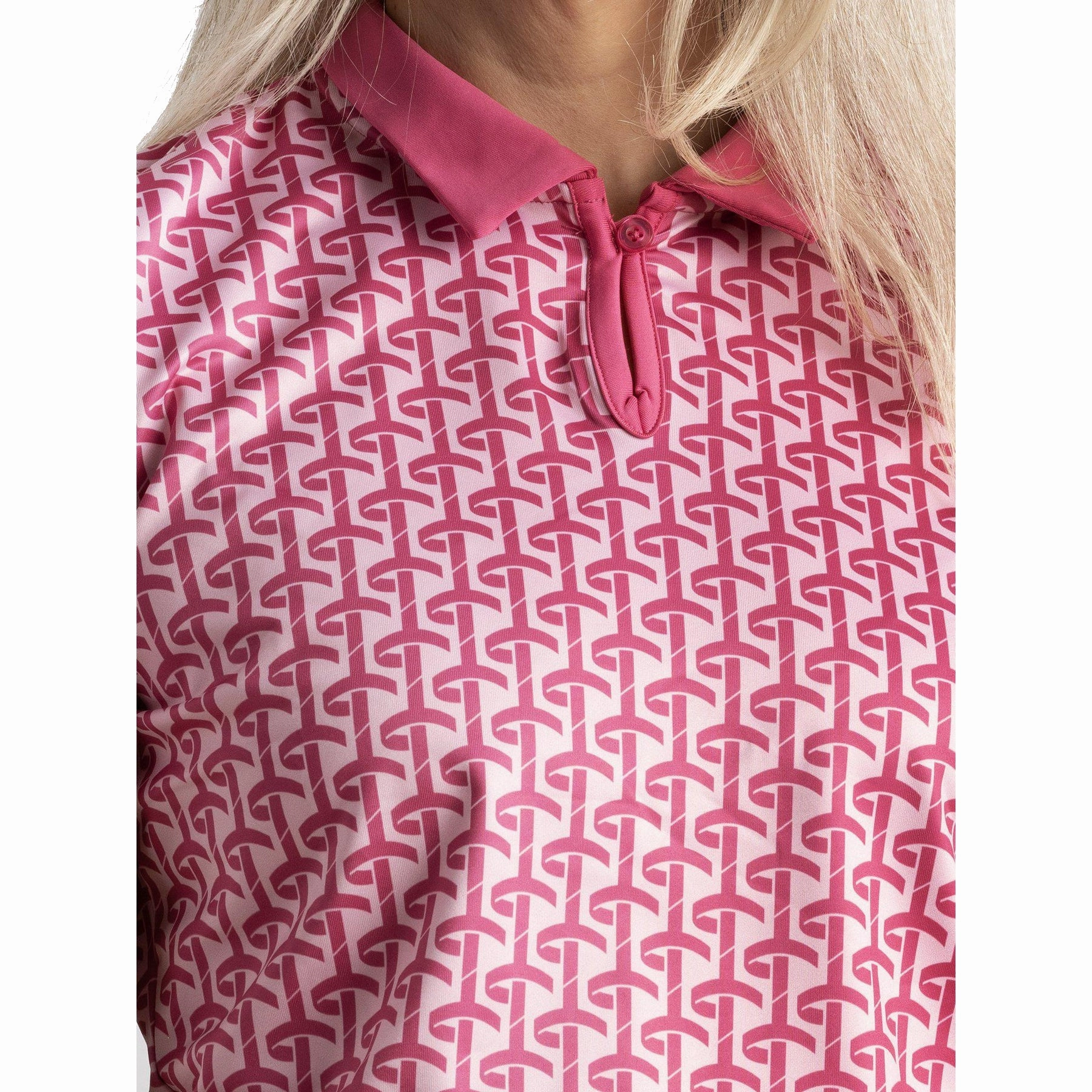 Bound Edge Detailing Cross Women's Aditi Polo Golf Shirt - Lilac Sachet