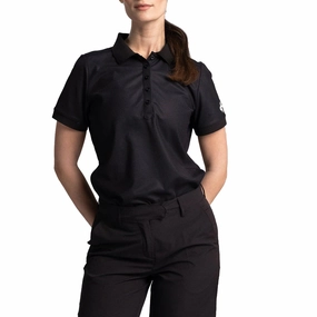 Cross Women's Amy Polo Golf Shirt - Black Layered Look Minimalist Style