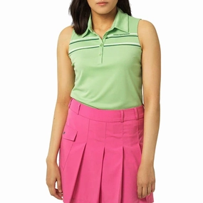 AntiBacterial Coating Cross Women's Primus Sleeveless Golf Polo - Spruce