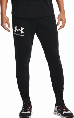 Nature Glow Under Armour Rival Terry Mens Training Joggers - Black
