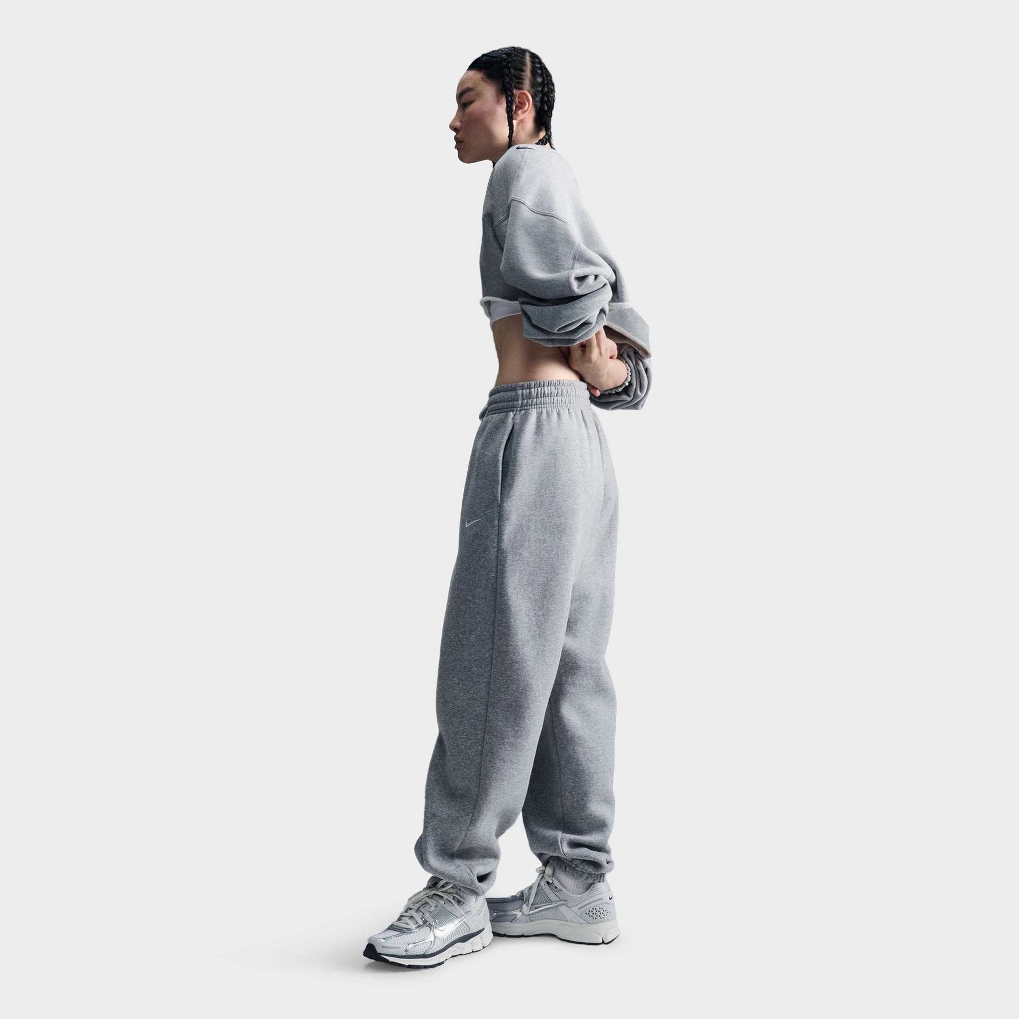 Nike Sportswear Women's Phoenix High-Waisted Oversized Sweatpants Dk Grey Heather / Sail Fresh Glow