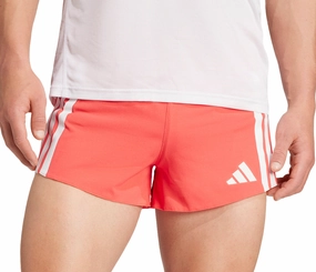 adidas Adizero Gel Pocket 3 Inch Mens Running Shorts - Red Abrasion Resistant Hem tall size