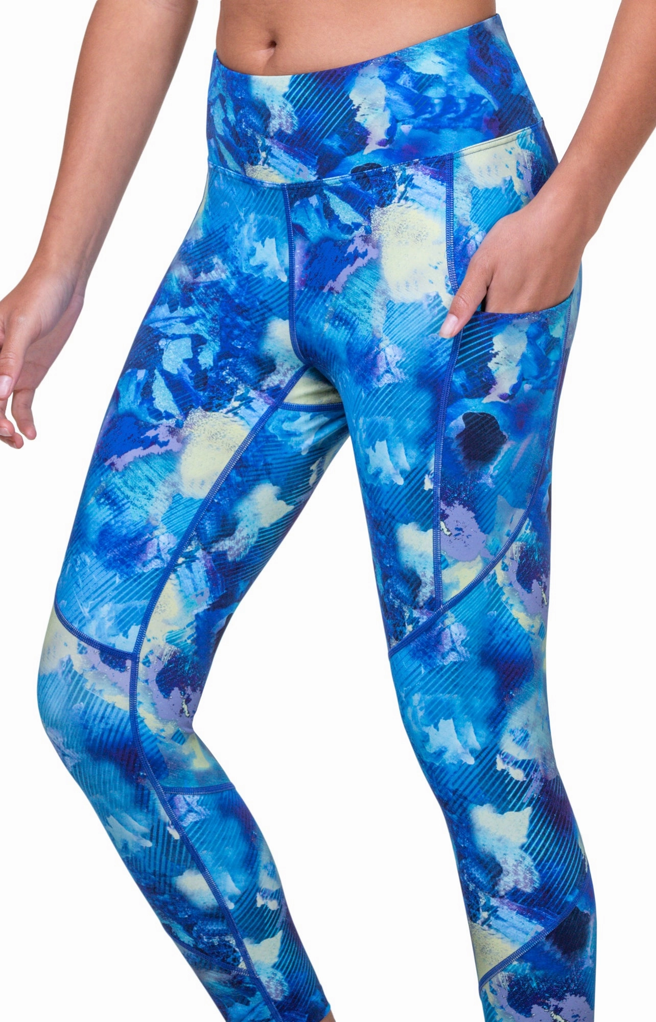 Ronhill Tech Womens 7/8 Running Tights - Blue Rayon