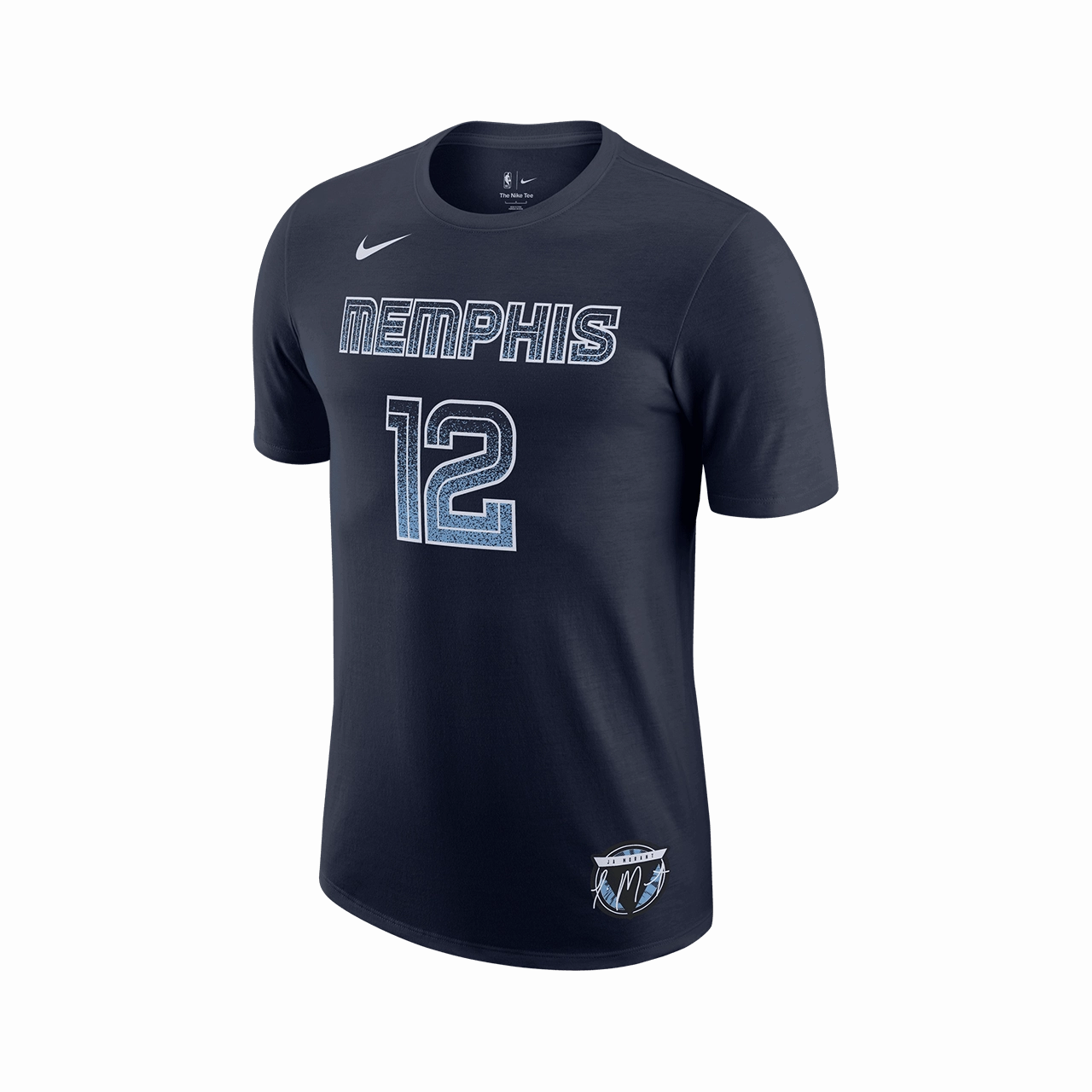 sequined details Heat Transfer Printing Nike NBA Ja Morant Memphis Grizzlies Select Series Player Tee