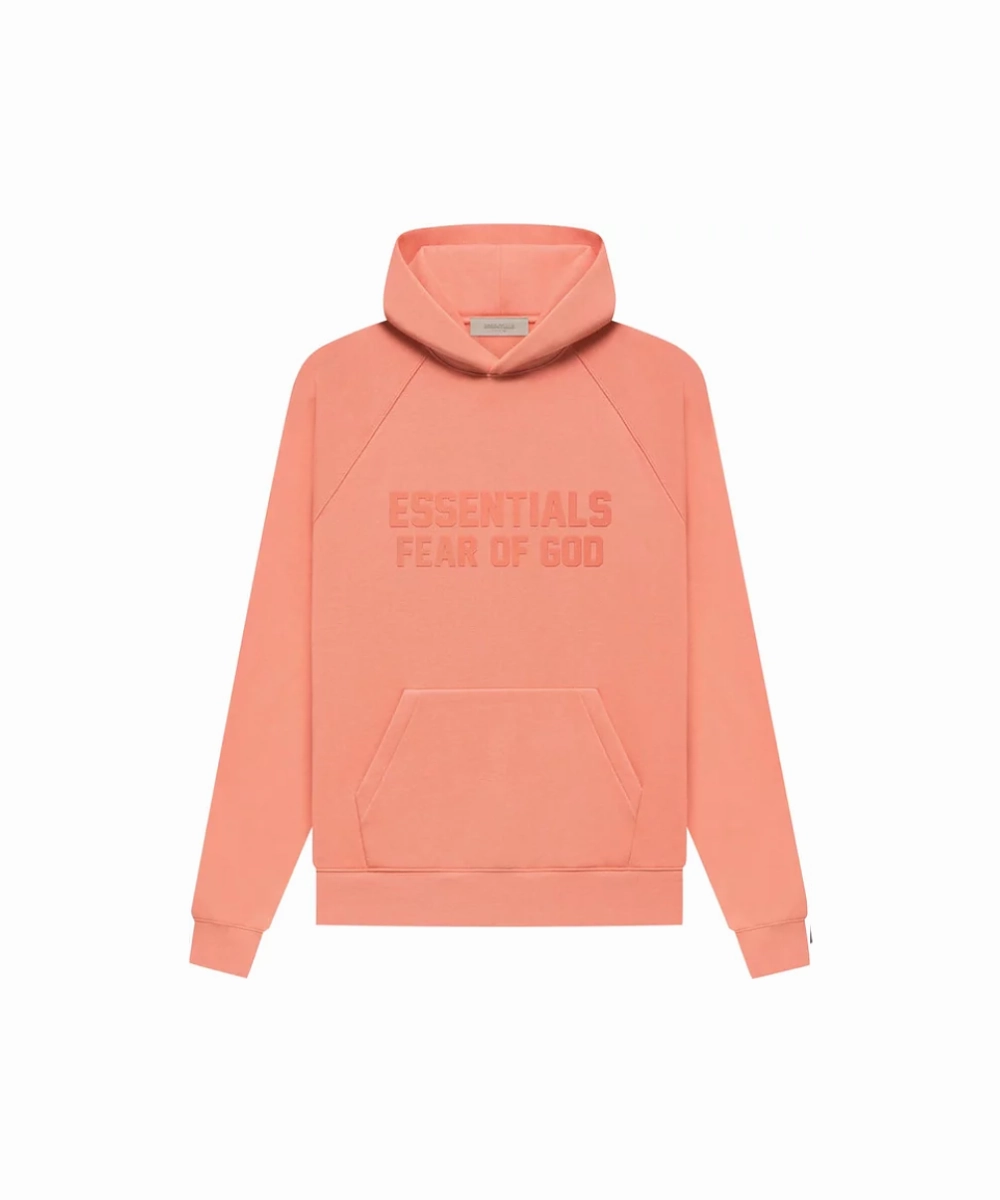 Fear Of God ESSENTIALS Hoodie (Coral) Joy Mood Zen Ease