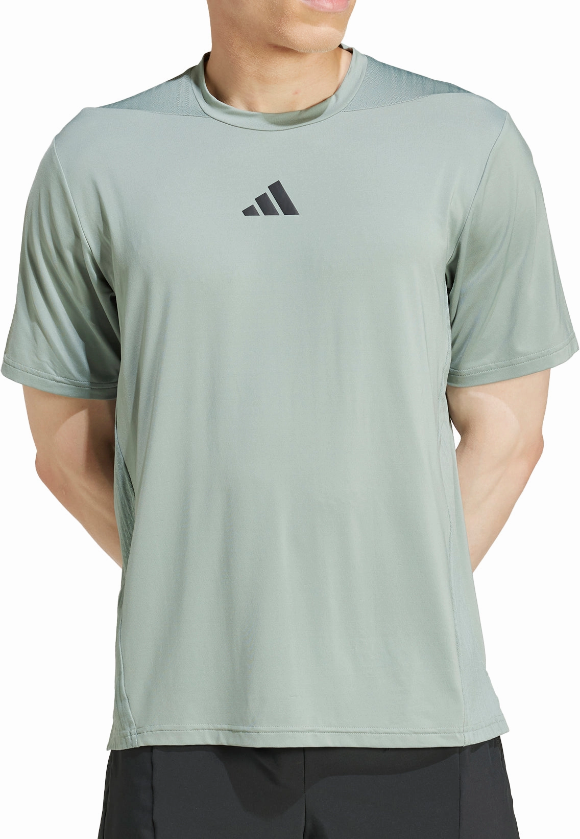 adidas Designed For Training Intensity Short Sleeve Mens Training Top - Green FrictionReducing Lining FadeResistantColors