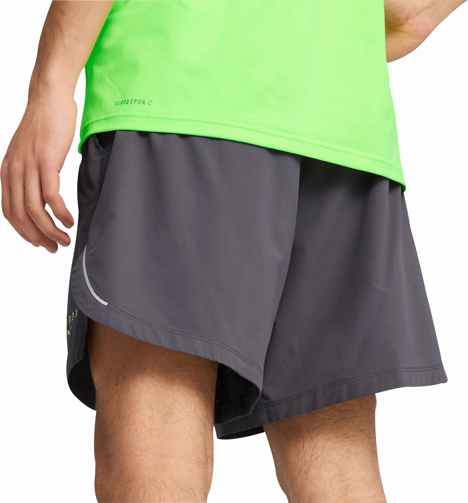 EcoFriendly Material DoubleLayered Collar Puma X HYROX Ultraweave 6 Inch Mens Training Shorts - Grey