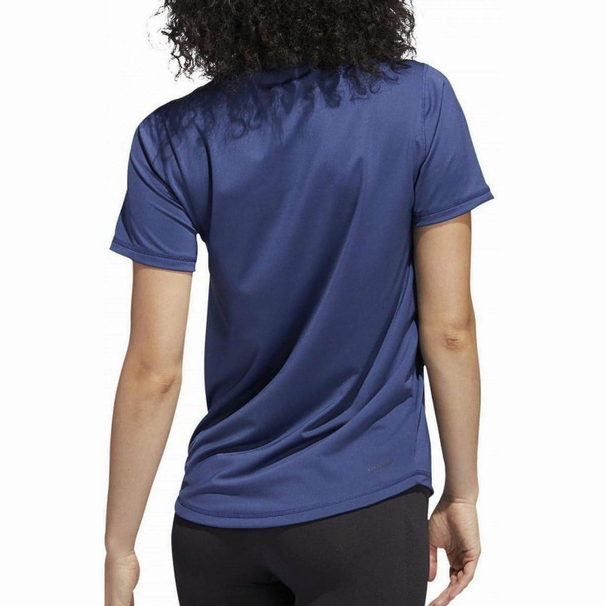 adidas Tech Badge of Sport Short Sleeve Womens Training Top - Blue Snow Ready