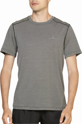 Airflow Ventilation System Ronhill Tech Golden Hour Short Sleeve Mens Running Top - Black