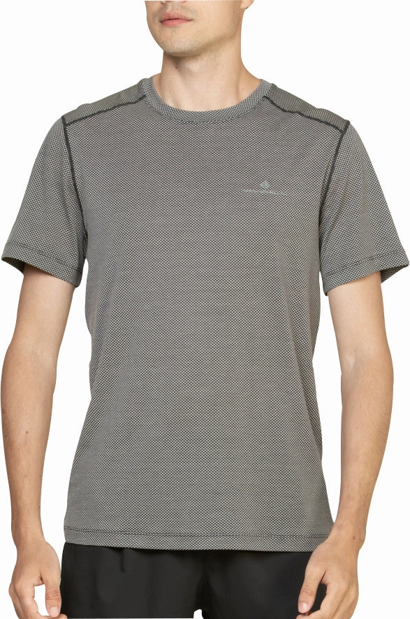 Airflow Ventilation System Ronhill Tech Golden Hour Short Sleeve Mens Running Top - Black
