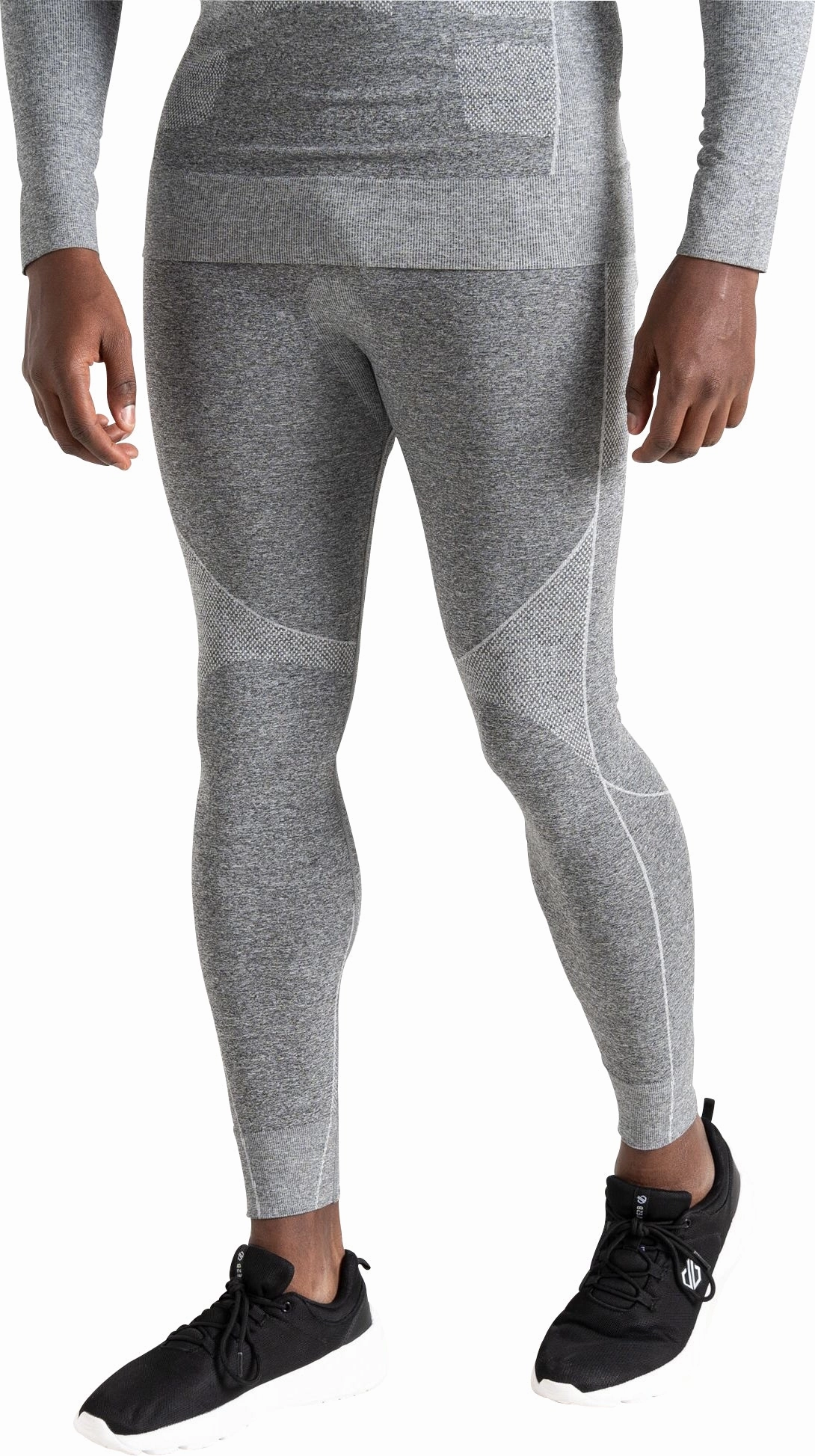 Dare2B In The Zone Baselayer Mens Long Tights - Grey Peace Glow Mesh Glow