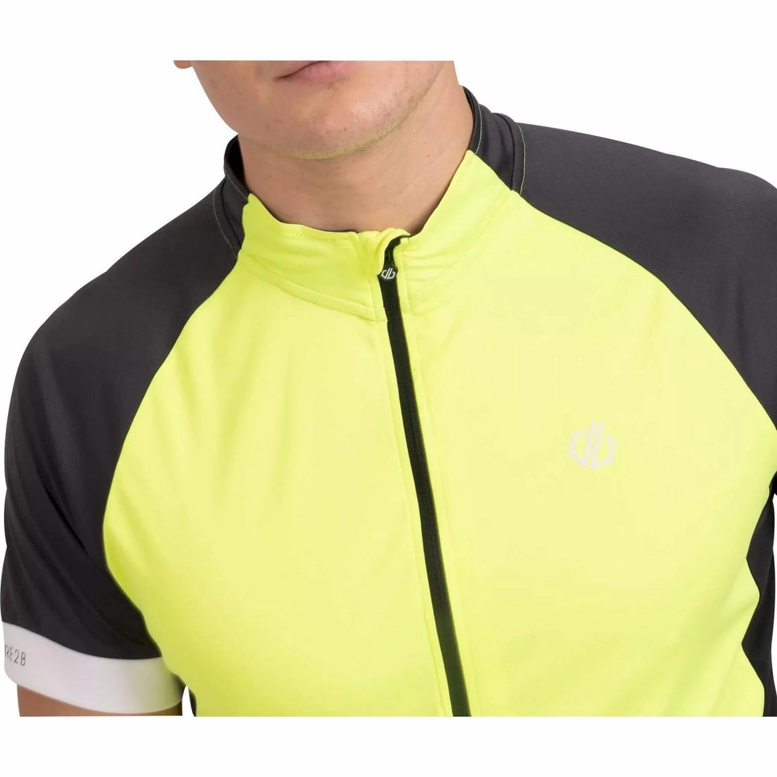 irregular wear Dare2B Protraction Short Sleeve Mens Cycling Jersey - Yellow
