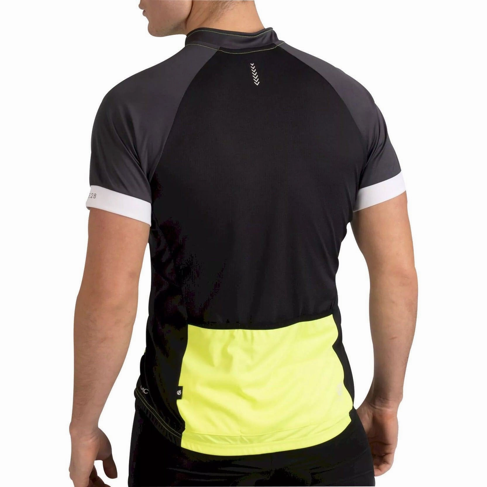 Dare2B Protraction Short Sleeve Mens Cycling Jersey - Yellow without pockets