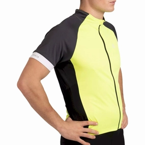 cute look Water Resistant Material Dare2B Protraction Short Sleeve Mens Cycling Jersey - Yellow