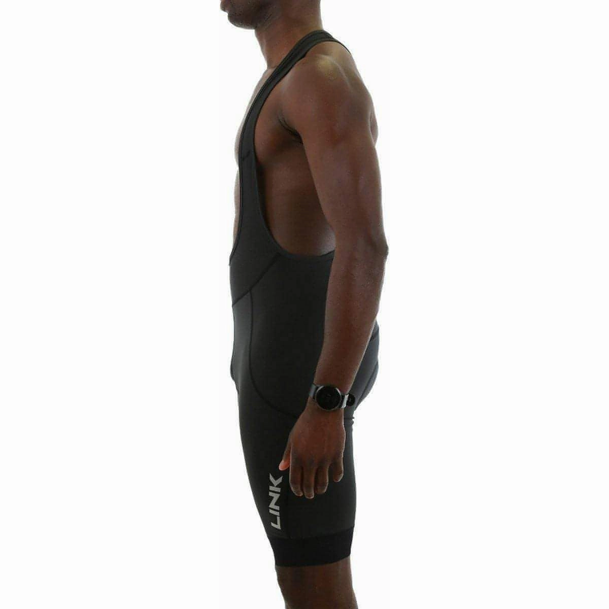 Secure Closure System Link Ride Mens Cycling Bib Shorts - Black