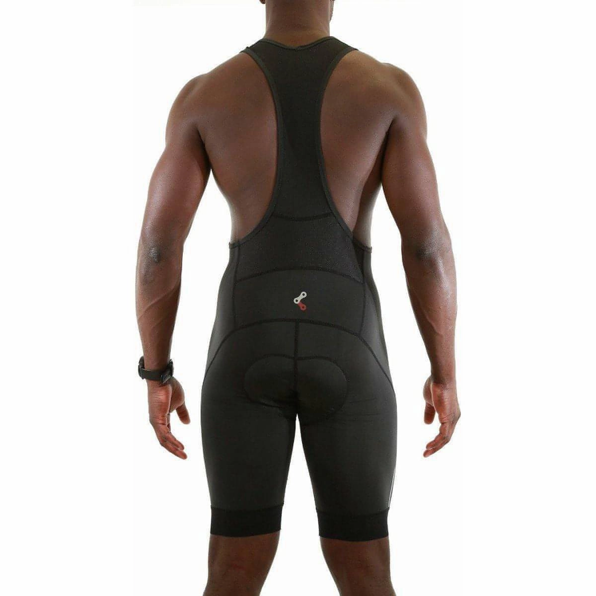 Link Ride Mens Cycling Bib Shorts - Black Soft Lining Flex Fit Design