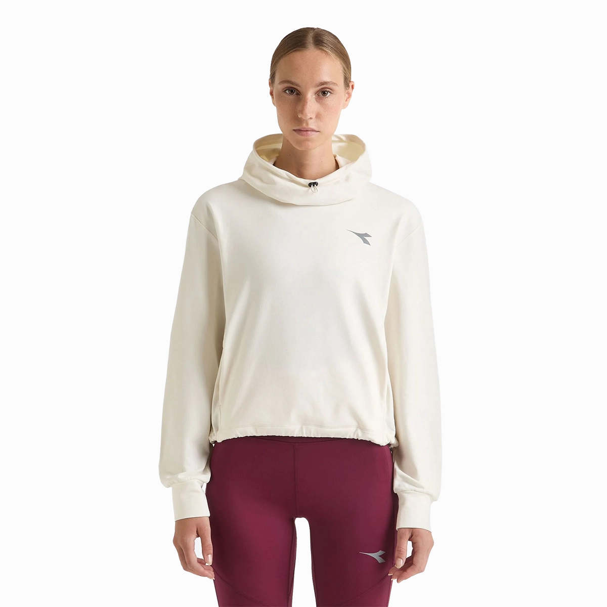Diadora L. Jersey Pullover Hoodie Run Crew Outdoor Style Staple Secure Internal Pockets
