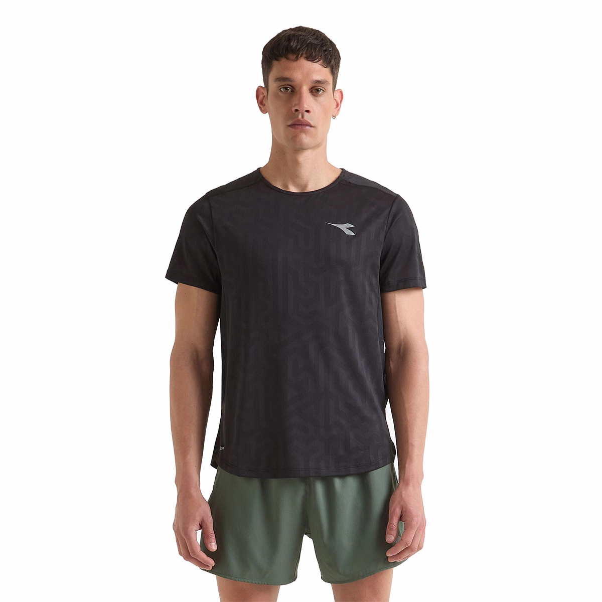 Diadora Super Light SS T-Shirt Black Petal Sleeve Architecture NonRestrictive Armholes
