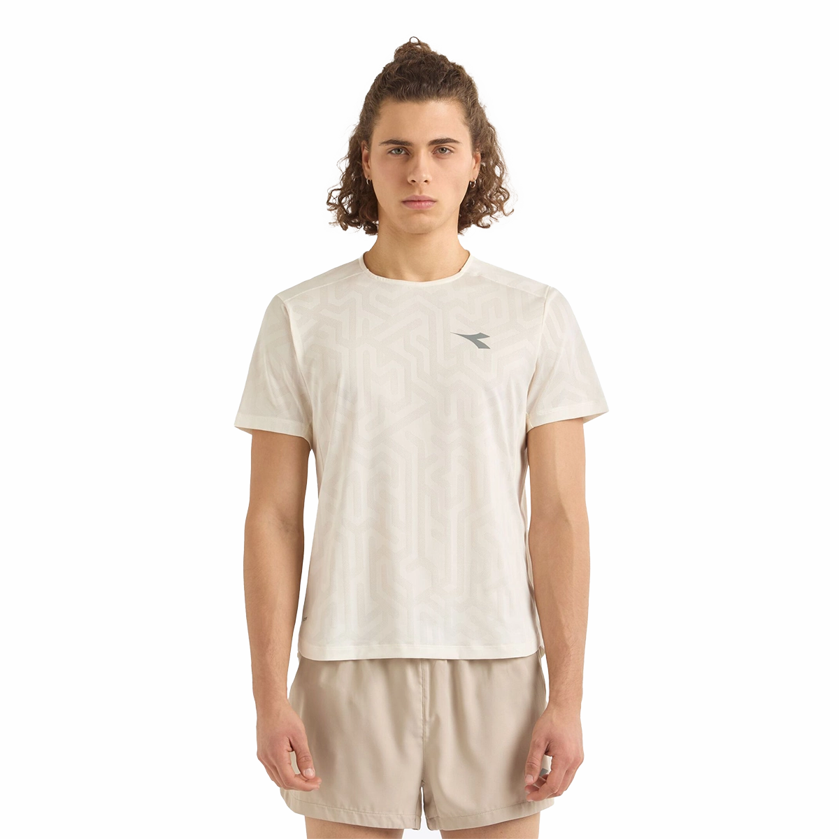 Diadora Super Light SS T-Shirt Whisper White DoubleStitched Hemming AntiPill Surface