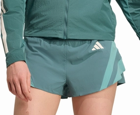 delivery work adidas Adizero Archive Gel 3 Inch Womens Running Shorts - Green