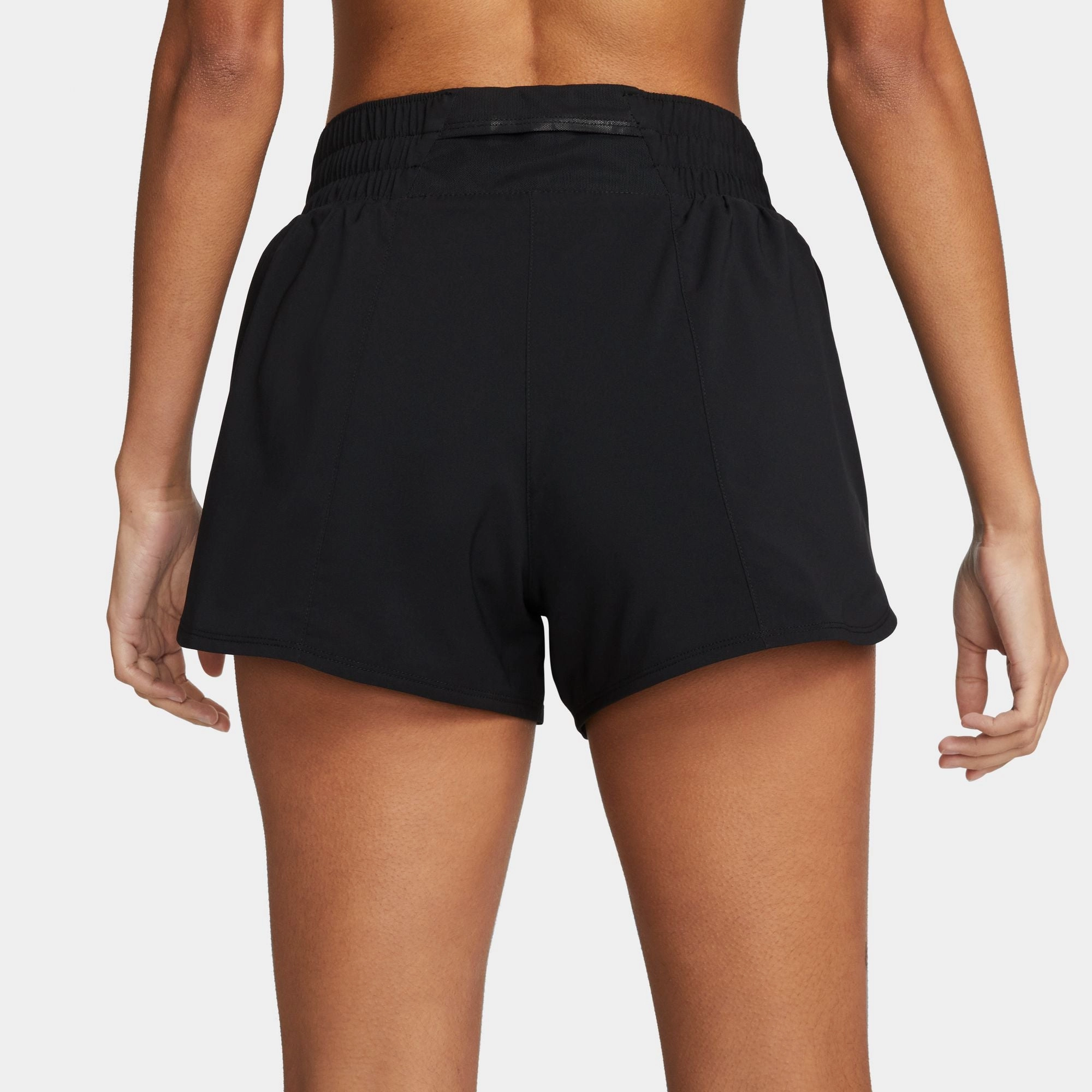 Nike Women's One Dri-FIT Mid-Rise 3" Brief-Lined Shorts factory work Leather Look